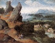 PATENIER, Joachim Landscape with the Flight into Egypt agh France oil painting artist